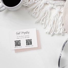 Elegante Calligraphy Shower Gift Registry Begleitkarte