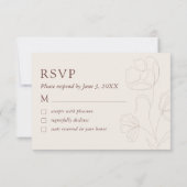 Elegante Calligraphy Simple Wedding RSVP Card Dankeskarte (Rückseite)