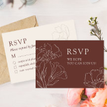 Elegante Calligraphy Simple Wedding RSVP Card