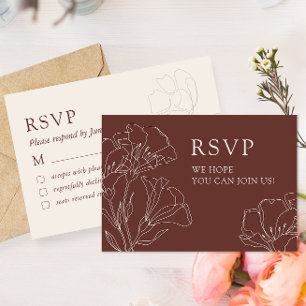 Elegante Calligraphy Simple Wedding RSVP Card Dankeskarte