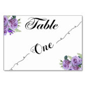 Elegante Calligraphy Table One Tischnummer (Rückseite)