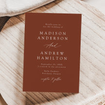 Elegante Calligraphy Terracotta Wedding