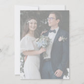  Elegante Calligraphy Vellum Foto Overlay Wedding  Einladung (Rückseite)