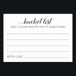 Elegante Calligraphy Wedding Bucket List Cards Tischnummer<br><div class="desc">Diese zauberhaften Eimerkarten sind eine perfekte Alternative zu einem traditionellen Gästebuch. Sie werden alle Gäste über die besten Ideen für die Neuvermählten sprechen. Diese Karten enthalten die Wörter "Eimerliste Hilfe bei der Planung eines lebenslangen Abenteuers" und enthalten Platz für ihren Namen. Teil der Alejandra Kollektion - Passwort vorhanden.</div>