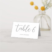 Elegante Calligraphy Wedding Platzkarte (Vorderseite)