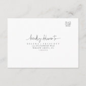 Elegante Calligraphy Wedding Response Card UAWG Begleitkarte (Rückseite)