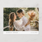 Elegante Calligraphy Wedding Response Card UAWG Postkarte (Vorderseite)