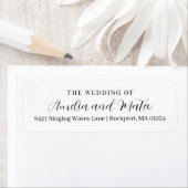 Elegante Calligraphy Wedding Rücksendeadresse (Insitu)