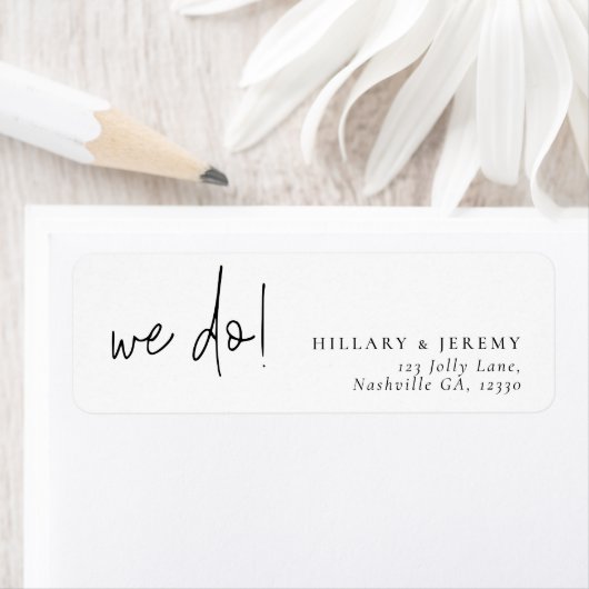 Elegante Calligraphy Wedding Rücksendeadresse (Insitu)