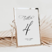 Elegante Calligraphy Wedding Tischnummer 4