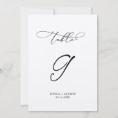 Elegante Calligraphy Wedding Tischnummer 9 (Rückseite)