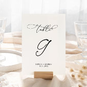Elegante Calligraphy Wedding Tischnummer 9