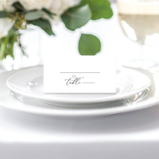 Elegante Calligraphy Wedding Tischnummer Platzkarte