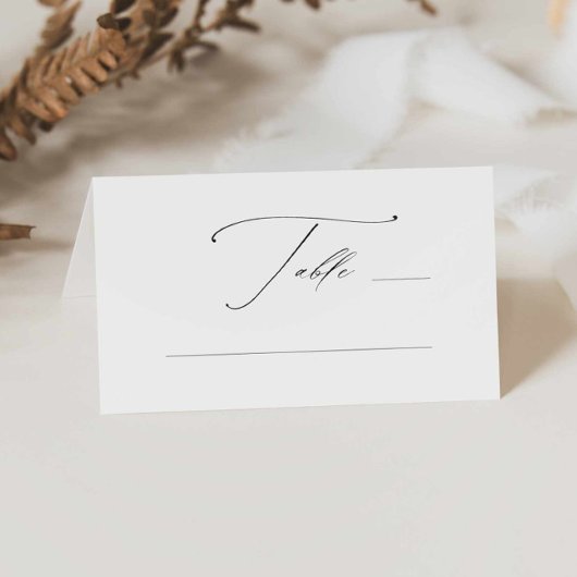 Elegante Calligraphy Wedding Zelt Platzkarte