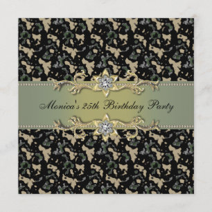 Elegante Cammo-Party-Einladung Einladung