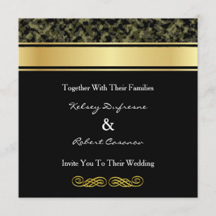 Elegante Camouflage Hochzeit Einladung