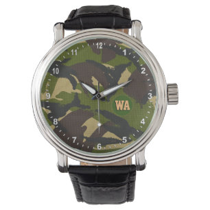 Elegante Camouflage Watch, Jäger mit Monogramm, Ar Armbanduhr