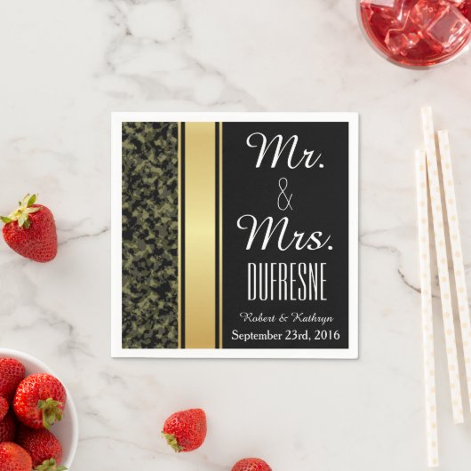 Elegante Camouflage Wedding Serviette (Beispiel)