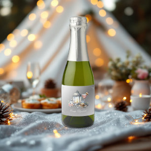 Elegante Camp Bride Junggesellinnenabschied Wochen Schaumweinetikett