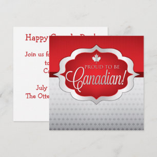 Elegante Canada Day-Ahornblatt-Einladung Einladung