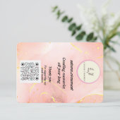 Elegante Candle Business Card | 4 Saisons.Abend Einladung (Stehend Vorderseite)