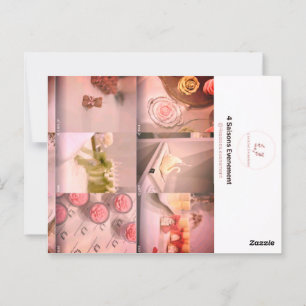 Elegante Candle Business Card 4 Saisons.Abend Postkarte