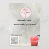 Elegante Candle Business Card | Soul Candles Studi Menükarte (Vorderseite)