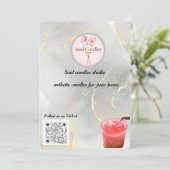 Elegante Candle Business Card | Soul Candles Studi Menükarte (Stehend Vorderseite)