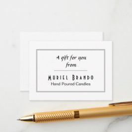 Elegante Candle Company V2 Umschließungskarte Begleitkarte