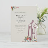 Elegante Candle Lantern Blumenzwiebeln Einladung (Stehend Vorderseite)
