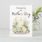 Elegante Candle Sympathy Card zum Muttertag (Stehend Vorderseite)