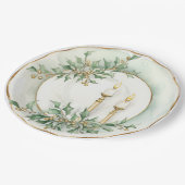 Elegante Candles Abendessen Pappteller (Schrägansicht)