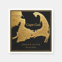Elegante Cape Cod-Karte Hochzeit