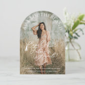 Elegante Caps Off Future erwartet Sie! Abschluss F Einladung (Stehend Vorderseite)