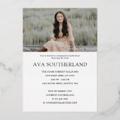 Elegante Caps Off Future erwartet Sie! Abschluss F Folieneinladung (Rückseite)