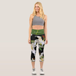 Elegante Casablanca Capri Leggings