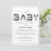 Elegante Cassis Lila Floral by Mail Baby Dusche Einladung (Stehend Vorderseite)