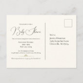 Elegante Cat & Kitten Baby Dusche Einladung (Rückseite)