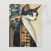 Elegante Cat Postkarte (Vorderseite)