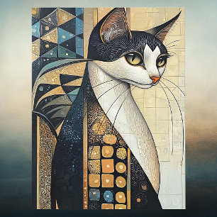Elegante Cat Postkarte