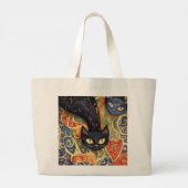 Elegante Cat Tote Bag Jumbo Stoffbeutel (Rückseite)