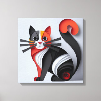 Elegante Cat Wall-Dekoration Leinwanddruck