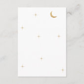 Elegante Celestial Gold Moon Stars Hochzeiten Deta Begleitkarte (Rückseite)