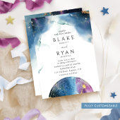 Elegante, Celestial Jewel Tone Wedding Einladung