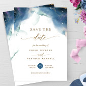 Elegante Celestial Watercolor Hochzeit Save The Date