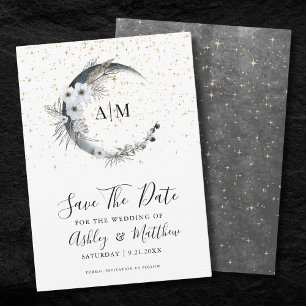 Elegante Celestial Wedding Save the Date Einladung