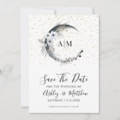 Elegante Celestial Wedding Save the Date Einladung (Vorderseite)