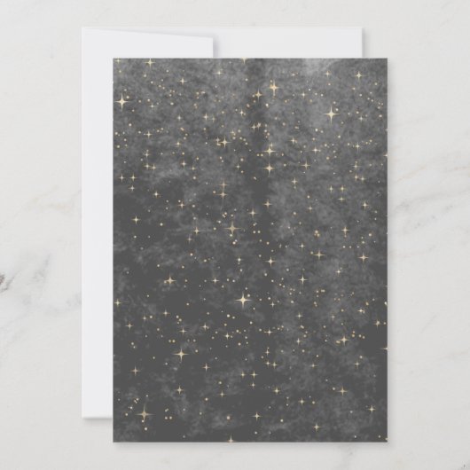 Elegante Celestial Wedding Save the Date Einladung (Rückseite)