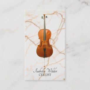 Elegante Cellistin Musikerin Visitenkarte