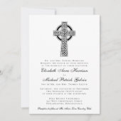 Elegante Celtic Cross Wedding Einladung (Vorderseite)